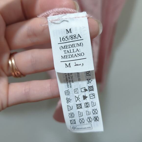 All Saints Francesco Rita Sheer Top Women's M Pink Boat Neck Lightweight Modal - Picture 9 of 9